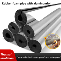 Tube en mousse de caoutchouc ignifuge moderne 13 mm ID pour tuyau d'arrosage avec feuille d'aluminium, isolation écologique R4.0, marque FUNAS
