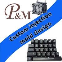 Personnalisation de touches de clavier mécanique P&M, touches PBT/ABS, moulage par injection, pièces en plastique pour clavier, personnalisation de l'ouverture des matrices