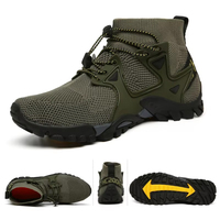 Chaussures de randonnée en plein air antidérapantes, respirantes et résistantes, pour hommes, cyclisme, course à pied, pêche en plein air, camping, escalade