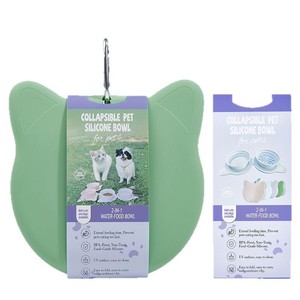 Mangkuk silikon lipat kualitas tinggi tempat makan hewan peliharaan portabel untuk anjing dan kucing - Product Image 5