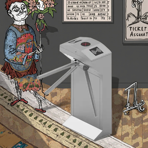 ระบบควบคุมการเข้าออกด้วยเหรียญและคิวอาร์โค้ดแบบประตูหมุนทรงสามขาสูงระดับเอว สำหรับระบบจำหน่ายตั๋วสถานที่ท่องเที่ยว - Product Image 4