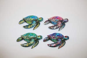 Aimants Souvenirs de Voyage Fengyi Personnalisés – Autocollant Tortue de Mer Dorée de Luxe – Objets Décoratifs en Résine - Product Image 2