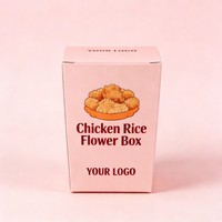 Boîte en carton personnalisée pour poulet frit et pop-corn, qualité alimentaire, pour aliments pour bébés et croustilles, finition brillante, jetable