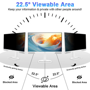 Filtre de confidentialité anti-espionnage bidirectionnel résistant aux rayures pour moniteur <span class=keywords><strong>BenQ</strong></span> 27 pouces 16/9, protecteur anti-reflets amovible bloquant la lumière bleue - Product Image 3