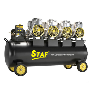 Compresseur d'air central pneumatique professionnel silencieux sans huile 120L 750W*4 220V OEM, vente chaude - Product Image 1