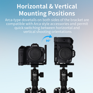 ขายึดแนวตั้ง Selens Vertical Shooting Arca Swiss L Bracket พร้อมแผ่นปลดเร็ว สำหรับกล้อง Canon EOS R5 R6 R5C DSLR Sony <span class=keywords><strong>Nikon</strong></span> FUJI - Product Image 5