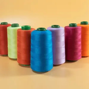 Fabrik preis Multi Colors 40/2 3000yds Schwarzes Polyester-Nähmaschinen gewinde