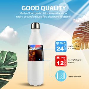 Bouteille d'eau <span class=keywords><strong>isotherme</strong></span> en acier inoxydable de forme cola, anti-fuite, 17 oz (500 ml), personnalisable, pour le sport, gourde Aqua Flask - Product Image 4
