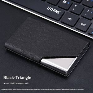 High-end Geometry Style Men's & Women's <b>Large</b> Capacity Portable Business Card Holder & Storage <b>Box</b> for Business <b>Gifts</b> - Product Image 3