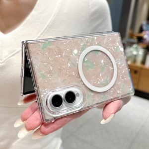 Étui magnétique personnalisé de luxe à motif coquillage perlé pour Samsung Galaxy Z Fold 6 5 4, <span class=keywords><strong>coque</strong></span> de protection esthétique irisée scintillante - Product Image 6