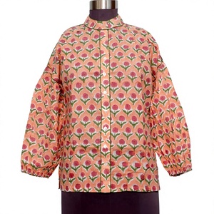 Wholesaler Women's 100% Cotton Mini <b>Dress</b> Korean Modern Loose Casual Flare Sleeves O-Neck Floral Print Spring Autumn - Product Image 1