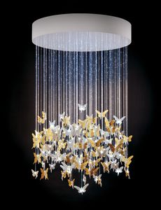 Restaurant <b>Modern</b> Ceramic Chandelier for High <b>Ceilings</b> Design Hotel Spiral Staircase Lamp HM-C8623 Butterfly <b>Light</b> HM-C8623 HM-C - Product Image 3