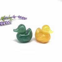 Venta al por Mayor de Patos de Cristal Natural Tallados, Patos de Calcita Naranja, Patos de Fluorita, Mini Animales de Cristal para Decoración y Regalo
