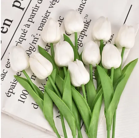 Artificial Flowers Bulk Tulip Real Touch for Home Decoration Simulated Tulips Latex Flowers Bouquet Wedding Garden Decor