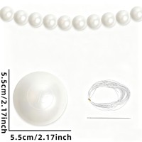 Pendentif en forme de cœur avec perle étoilée, décoration d'anniversaire et de mariage, guirlande de perles nacrées, ornement suspendu pour la Saint-Valentin et les mariages