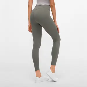女士最好的露露设计对齐瑜伽裤高腰锻炼健身跑步服装健身房穿Tiktok紧身裤适合女性