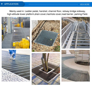 Grille en acier antidérapante dentelée 25X3, plaque en acier galvanisé à chaud, passerelle industrielle, grille de plateforme - Product Image 5