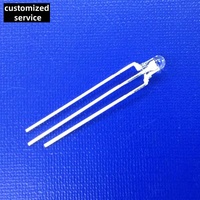 Diode LED clignotante RGB à tête ronde avec lentille transparente de 3 mm, 3 broches, déclenchement par cathode, 3,0-4,5 V, angle de vision de 30 degrés