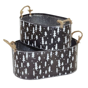 Galvanized Tin Metal <b>Planter</b> Flower Pots with Tray Indoor Outdoor Handmade Multi Functional Use <b>Planter</b> Decorative Handmade - Product Image 2