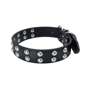 Collar para Perro de Doble Fila con Hebilla de Tubo de Hierro y Tachuelas de Hongo de Aleación de Zinc, Material PU, Venta Caliente 2025 - Product Image 6