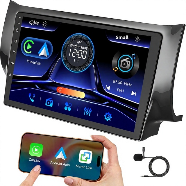 New Upgrade 10.1 Inch Touchscreen Car Radio for 2013-2017 Nissan Sentra for CarPlay Android Auto Mirror Link Voice Control SWC
