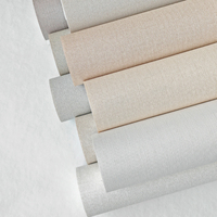 Papier peint texturé à motif lin, revêtement vinyle, imperméable, ignifuge, support en tissu, revêtements muraux en PVC pour hôtel