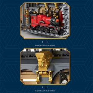 Matériel de construction <span class=keywords><strong>Harry</strong></span> <span class=keywords><strong>Potter</strong></span> - Modèle de train magique en blocs de construction, en plastique ABS, <span class=keywords><strong>jouet</strong></span> éducatif de difficulté élevée - Product Image 5