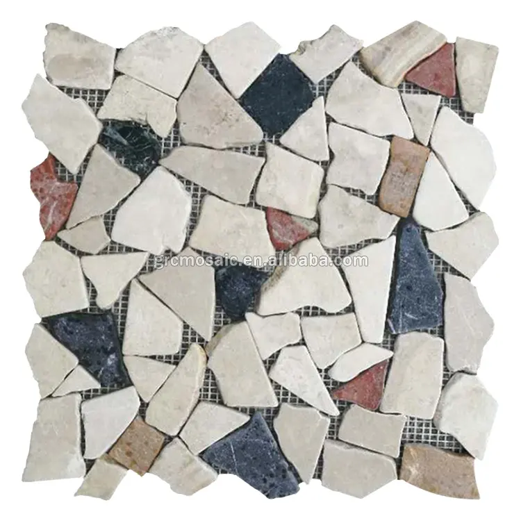 Bahçe fayans parke taşları mozaik mutfak Backsplash Shard mermer duvar ve zemin çakıl mozaik fayans