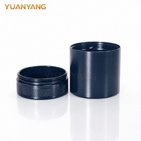 Boîte en métal pour baume à lèvres avec finition de surface personnalisée, design à bords lisses, couvercle à vis, pot cosmétique en métal de qualité supérieure pour produits de soin de la peau