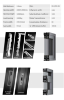 Porte coulissante moderne en aluminium AOSTTER avec cadre fin et double vitrage trempé pour usage extérieur dans les villas