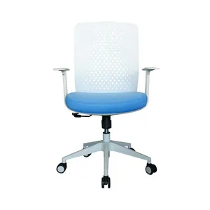Partner Cheap Office Chair Furniture 300mm Nylon Metal Base Fixed Armrest High Back Mesh Office Chair