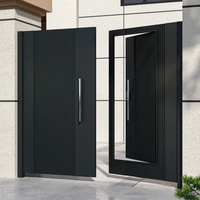 Moderne aluminium schuifpoort voor huisentree, automatische oprit, buitenbeveiliging, residentieel, zwaar belastbaar, buitenbeveiliging