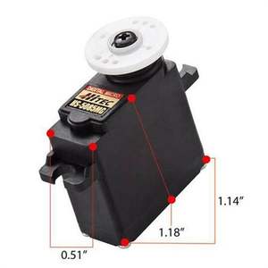 HITEC-Servo de engranaje de metal Premium, 4,3 KG/21g, para pequeña <span class=keywords><strong>escala</strong></span> RC, avión, barco, coche, camión - Product Image 2