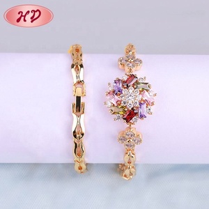 กำไลข้อมือเซอร์โคเนียสไตล์คิวบาเรียบง่ายสำหรับสาวๆ - Product Image 5