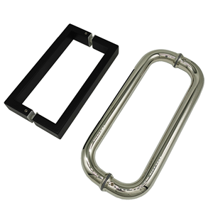 Doorplus Stainless Steel Double Sided Shower Pull Handles Modern Design for Hotel Villa <b>Bathroom</b> Kitchen Office Building - Product Image 1
