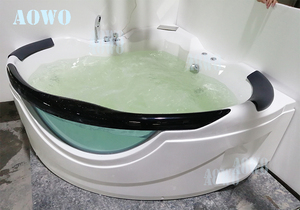 Baignoire d'angle en acrylique, style européen, taille personnalisée, bain à jets, bain à remous, salle de bain de massage, <span class=keywords><strong>jacouzi</strong></span> - Product Image 3