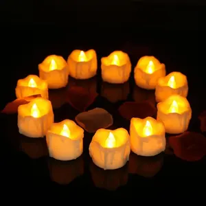 Venta caliente CR2032 pilas sin llama Led velas de té para decoración de fiesta de cumpleaños de boda