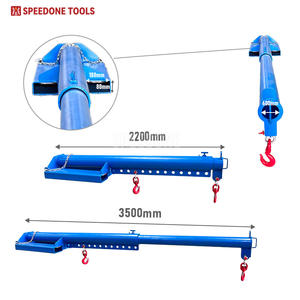 Forklift teleskopik Jib Boom Crane tugas berat Forklift lampiran dengan saku garpu Forklift diperpanjang Boom Crane - Product Image 4