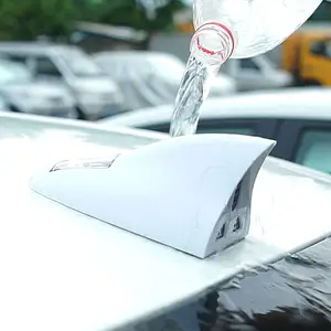 Remote Control Auto LED Warning Light Accessories New Solar Car Antenna Shark Fin Roof Flashing Light