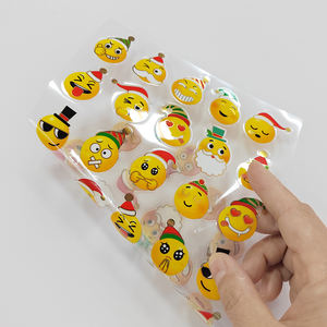 Funny Meme Emoticon Sticker Sheet Vinilo personalizado PVC Puffy Epoxy Emojis Sticker - Product Image 6