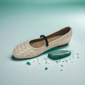 Zapatos de Ballet Mary con Tiras para Mujer, Planos, Suaves, Trenzados, con Punta Redonda, para Bailarinas, para Conducir, Tallas Grandes, Personalizables con Logotipo - Product Image 1