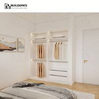 Dressing intégré Australie, aménagement modulaire, panneau résistant à l'humidité, rangement personnalisé pour la rénovation de la maison