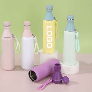Bouteille d'eau personnalisable avec logo, colorée et amovible, pour voyage et sport, gourde et tasse anti-fuite avec compartiment inférieur pour glace - Product Image 1