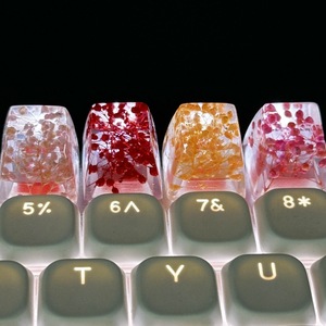 Diy树脂滴胶透明花键帽小满天星十字轴单更换机械键盘键帽 - Product Image 2