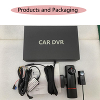 Dashcam 4K à 3 objectifs avec GPS Écran IPS de 3.16 pouces Vision nocturne et DVR à 3 canaux-Couverture avant intérieure et arrière
