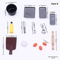 Juego de Herramientas de Repostería en Miniatura para Casa de Muñecas 1:12, Kit de Accesorios de Cocina en Miniatura con Rodillo, Batidor de Huevos y Bandeja