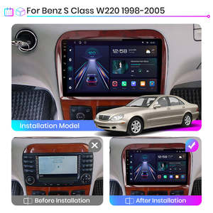 Junsun V1 UE Stock CarPlay Android Auto Autoradio Navigation pour <span class=keywords><strong>Mercedes</strong></span> Benz <span class=keywords><strong>Classe</strong></span> <span class=keywords><strong>S</strong></span> W220 1998 - 2005 Unité Principale Multimédia - Product Image 2