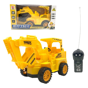Excavadora de juguete con control remoto, vehículo de ingeniería de plástico para niños de 2 a 6 años, funciona con pilas - Product Image 3
