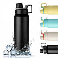 Gobelet isotherme portable classique en acier inoxydable 304 avec design de bouteille d'eau de sport pour le camping