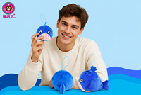 Fabricant personnalise des porte-clés en peluche mignons de haute qualité, jouets en peluche personnalisés, porte-clés en peluche sur le thème du monde marin, adorables pour débuter